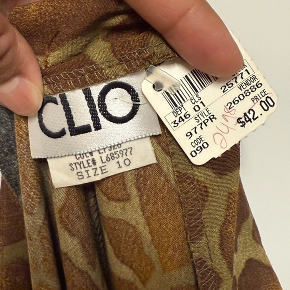 Vintage Women’s Green Brown Animal Print Apparel Giraffe Print Skirt Size 10 - Picture 5 of 7